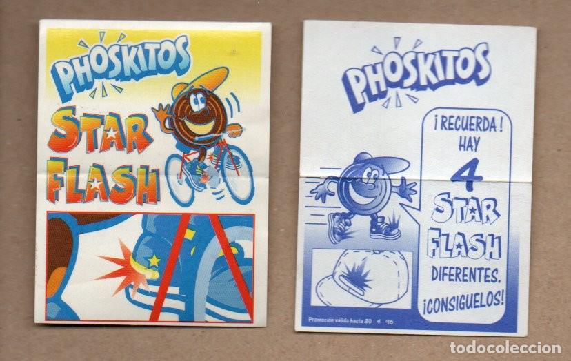 Coleccionismo cromos antiguos: ANTIGUO CROMO PHOSKITOS - STAR FLASH 1996. BICICLETA A LA DERECHA, FONDO AMARILLO. REVERSO GORRA.