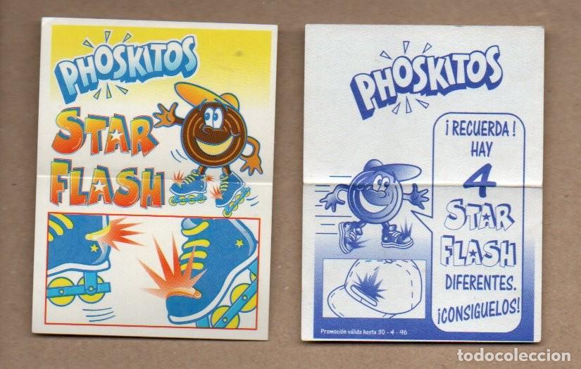 Coleccionismo cromos antiguos: ANTIGUO CROMO PHOSKITOS - STAR FLASH 1996. PATINES. FONDO AMARILLO. REVERSO GORRA.