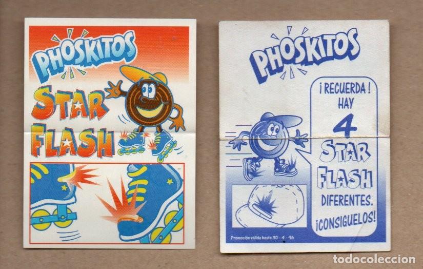 Coleccionismo cromos antiguos: ANTIGUO CROMO PHOSKITOS - STAR FLASH 1996. PATINES. FONDO ROJO. REVERSO GORRA