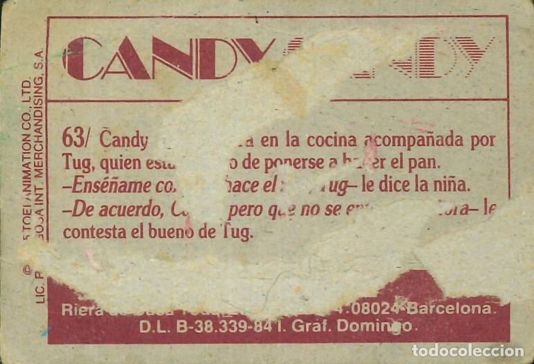 Coleccionismo cromos antiguos: CROMO - 1985 - CANDY CANDY - ESTE - N&ordm; 63 (DESPEGADO) - Foto 2