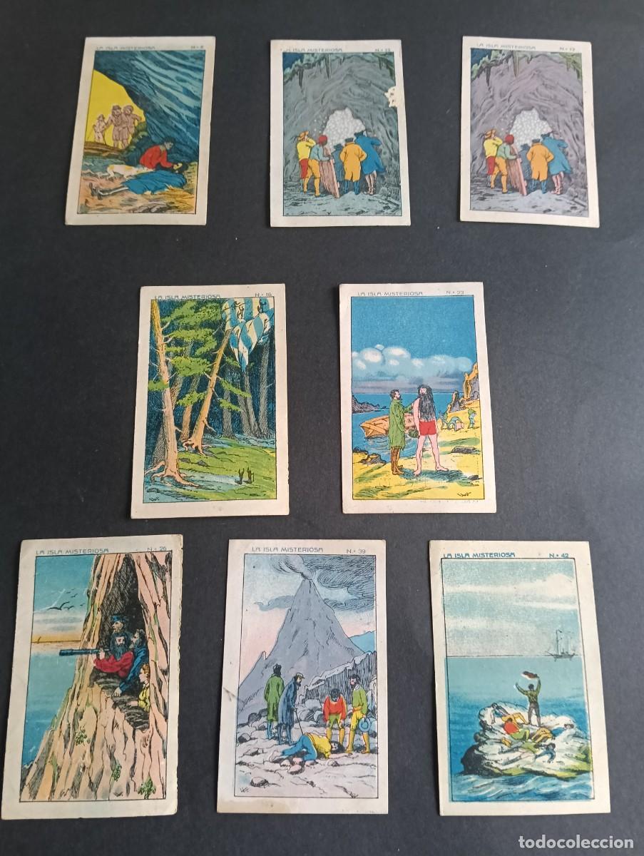 Coleccionismo cromos antiguos: Lote de 8 cromos antiguos Chocolates Comet (Figueras) - Serie La Isla Misteriosa (Jules Verne)