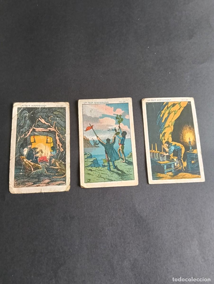 Coleccionismo cromos antiguos: Lote de 3 cromos antiguos Chocolates San Carlos y Mensa (Martorell/Barcelona) - La Isla Misteriosa (