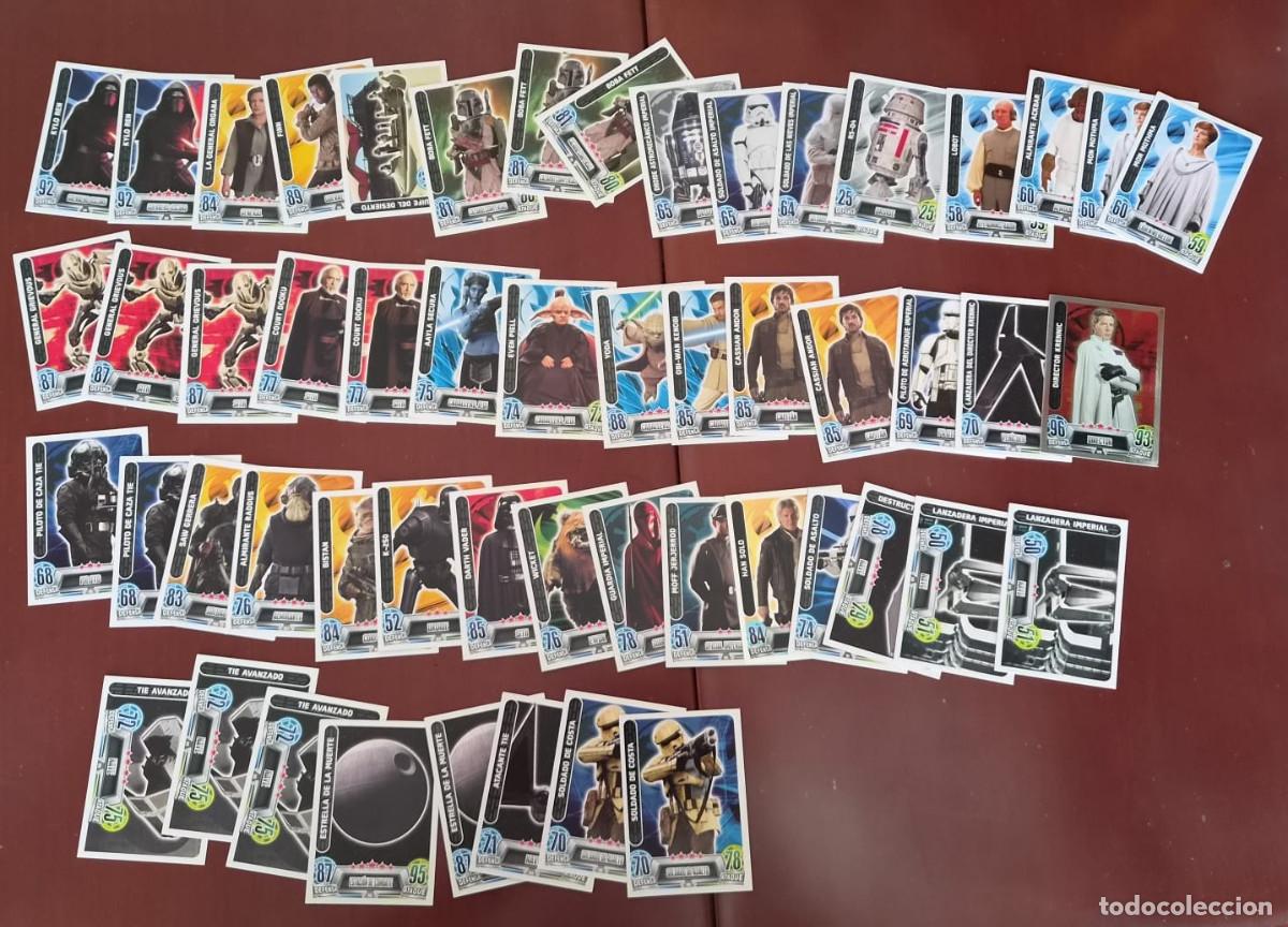Coleccionismo cromos antiguos: Lote de 53 cards Star Wars Force Attax