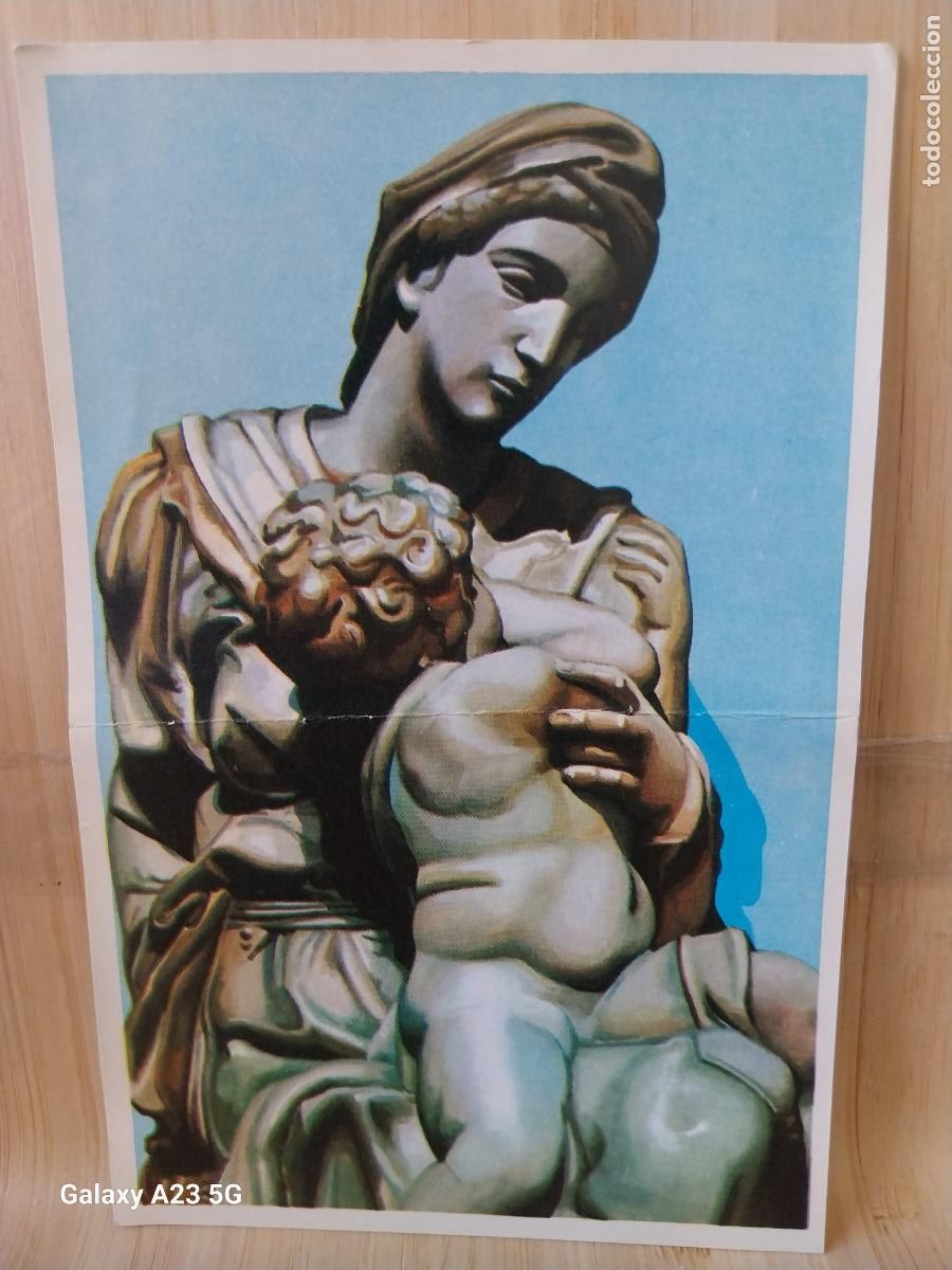 Coleccionismo cromos antiguos: MIGUEL ANGEL LA VIRGEN Y EL NI&Ntilde;O ED MAGA ARTE A&Ntilde;O 1971 CROMO 60 * SIN PEGAR NUNCA