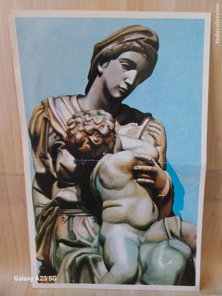 Coleccionismo cromos antiguos: MIGUEL ANGEL LA VIRGEN Y EL NI&Ntilde;O ED MAGA ARTE A&Ntilde;O 1971 CROMO 60 SIN PEGAR NUNCA