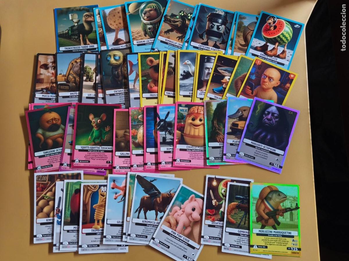 Coleccionismo cromos antiguos: Skifidol Italian Brainrots, contiene 57 cromos