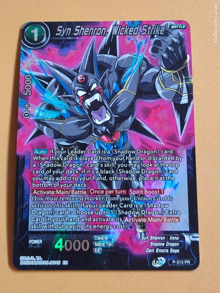 Coleccionismo cromos antiguos: dragon ball super juego cartas, syn shenron, wicked strike. bandai
