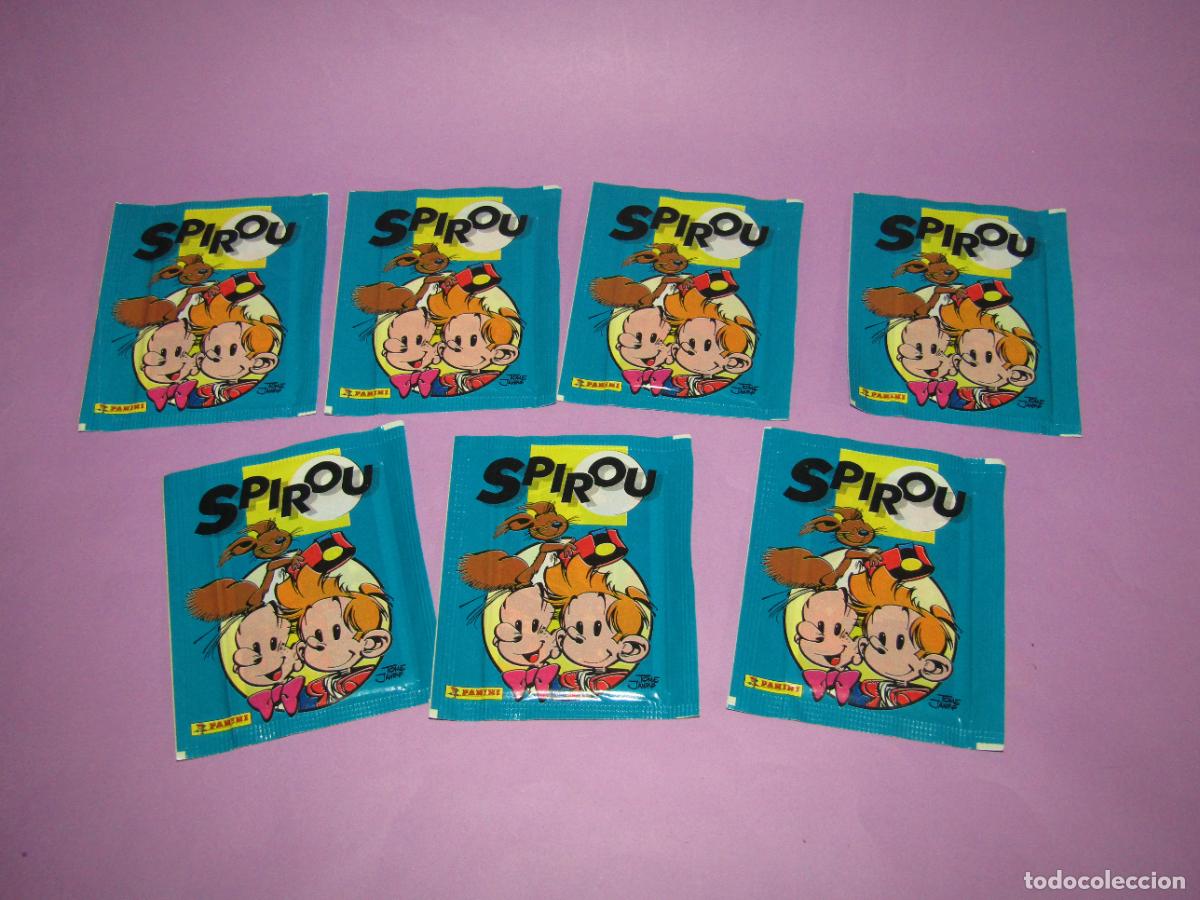 Coleccionismo cromos antiguos: Lote de 7 Sobres de Cromos sin Abrir de SPIROU de Panini