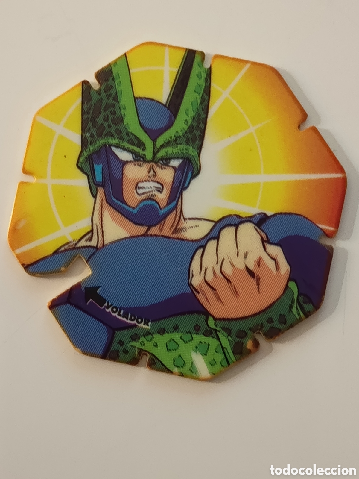 Coleccionismo cromos antiguos: Tazo octogonal drag&oacute;n ball 37 C&eacute;lula 3 fase