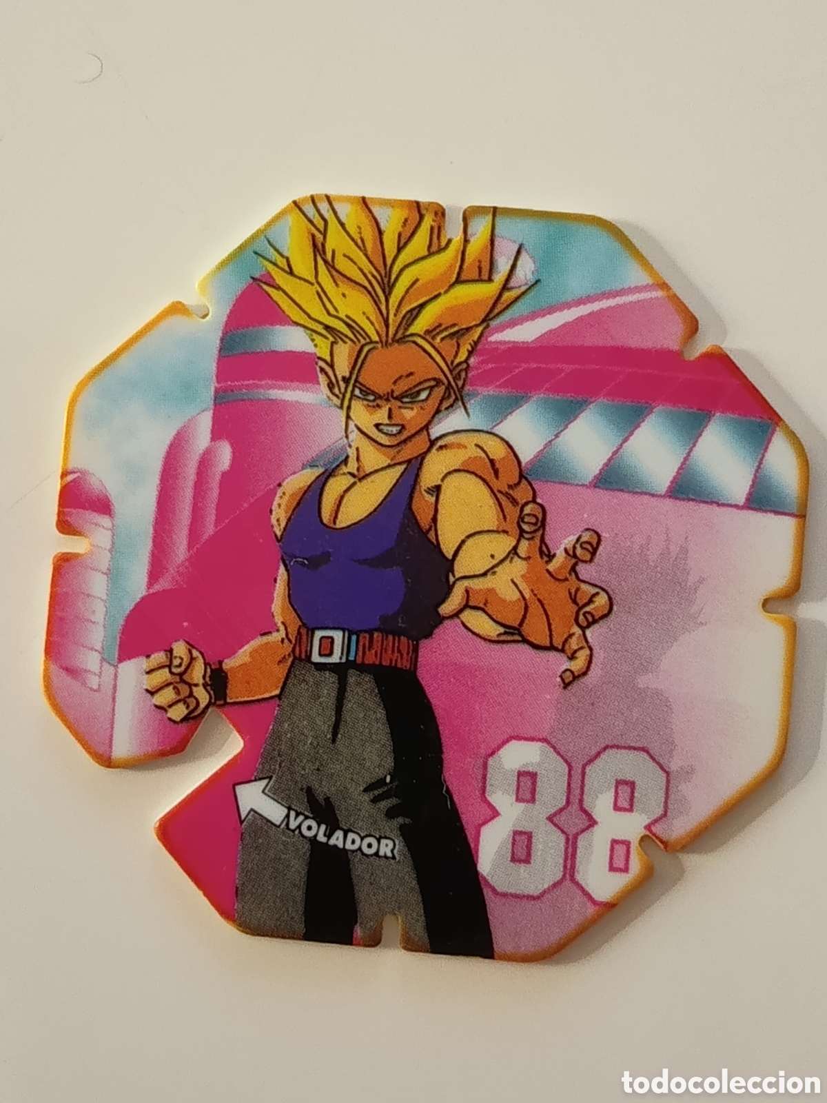 Coleccionismo cromos antiguos: Tazo octogonal drag&oacute;n ball 44 Trunks