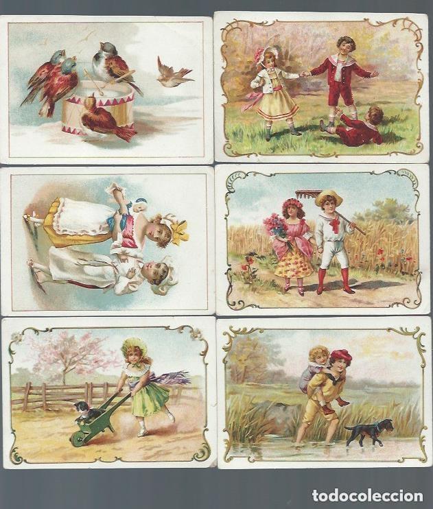 Coleccionismo cromos antiguos: LORCA, MURCIA. CHOCOLATES Y PASTAS PARA SOPA. MART&Iacute;NEZ HERMANOS. LORCA. LOTE DE 6 ESTAMPAS O CROMOS.