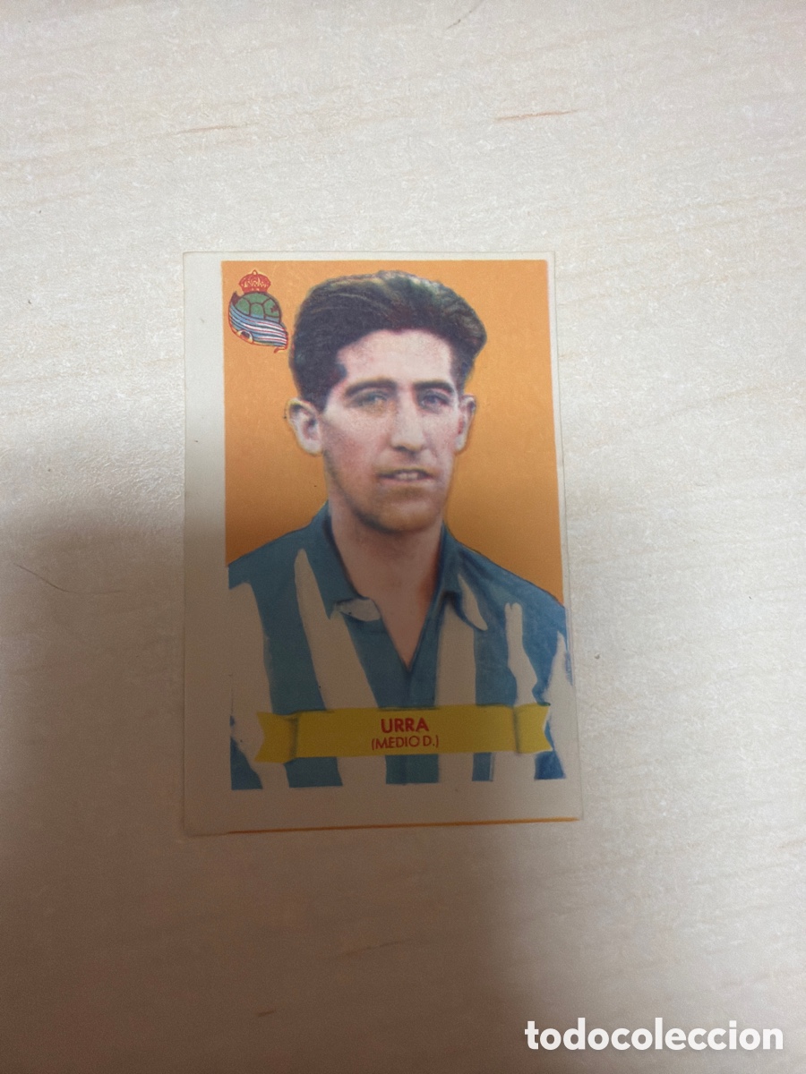 Coleccionismo cromos antiguos: F&uacute;tbol Bruguera 1949, Urra, Real Sociedad de F&uacute;tbol.