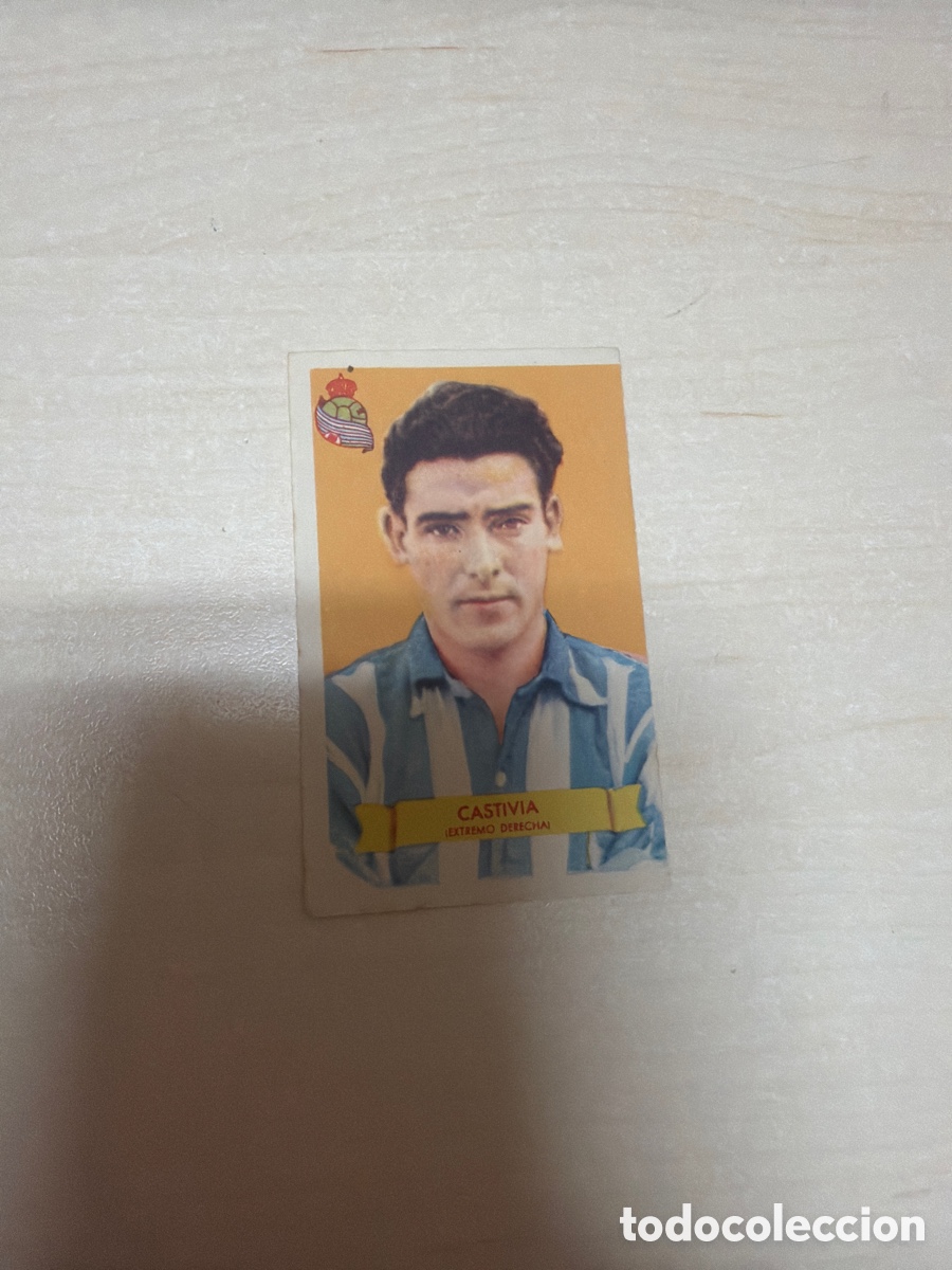 Coleccionismo cromos antiguos: F&uacute;tbol Bruguera 1949, Castivia, Real Sociedad de F&uacute;tbol.