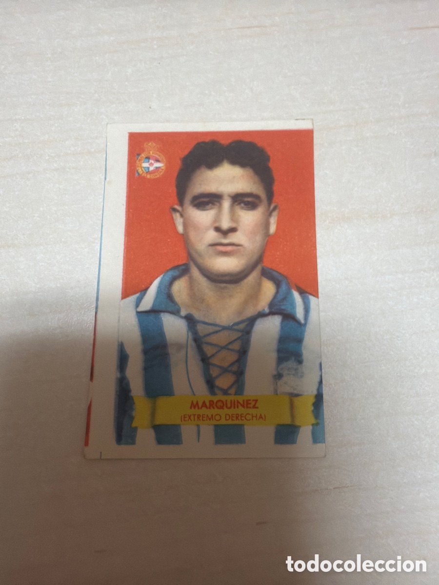 Coleccionismo cromos antiguos: F&uacute;tbol Bruguera 1949, Marquinez, R. C. Deportivo de La Coru&ntilde;a.