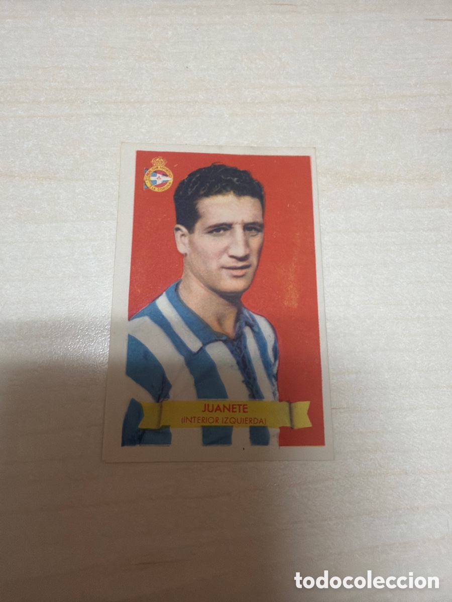 Coleccionismo cromos antiguos: F&uacute;tbol Bruguera 1949, Juanete, R. C. Deportivo de La Coru&ntilde;a.