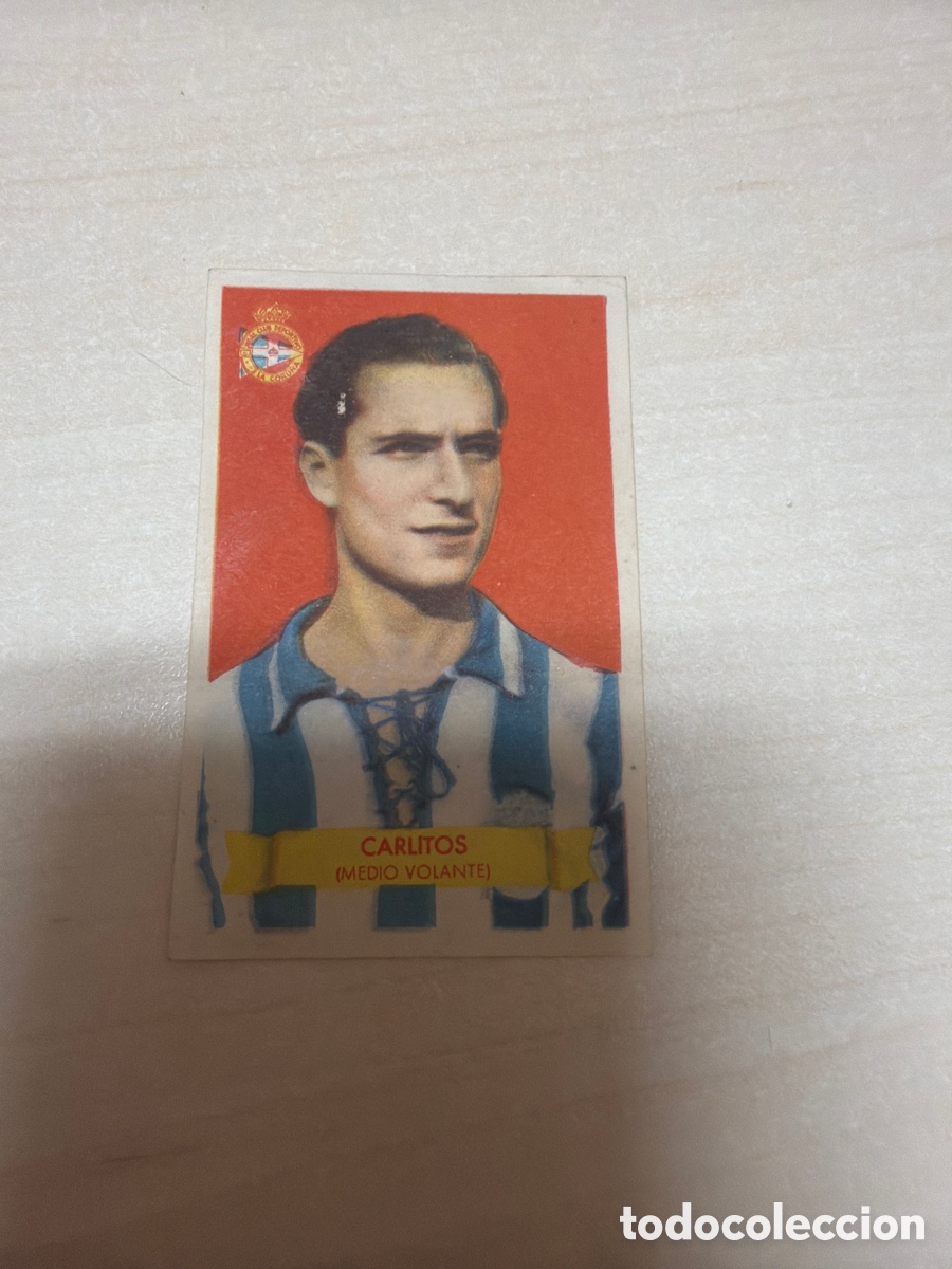 Coleccionismo cromos antiguos: F&uacute;tbol Bruguera 1949, Carlitos, R. C. Deportivo de La Coru&ntilde;a.