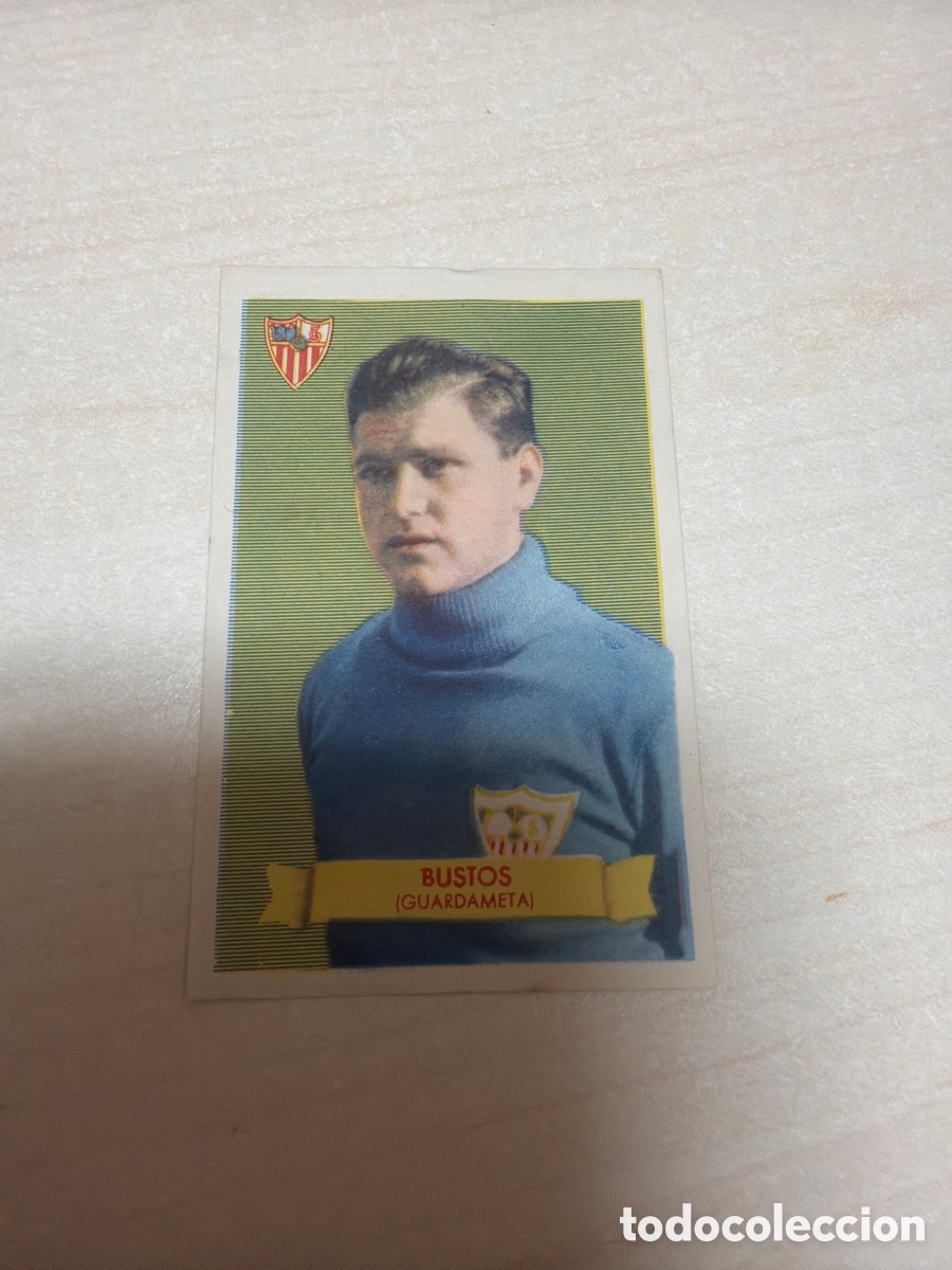 Coleccionismo cromos antiguos: F&uacute;tbol Bruguera 1949, Bustos, Sevilla F. C.