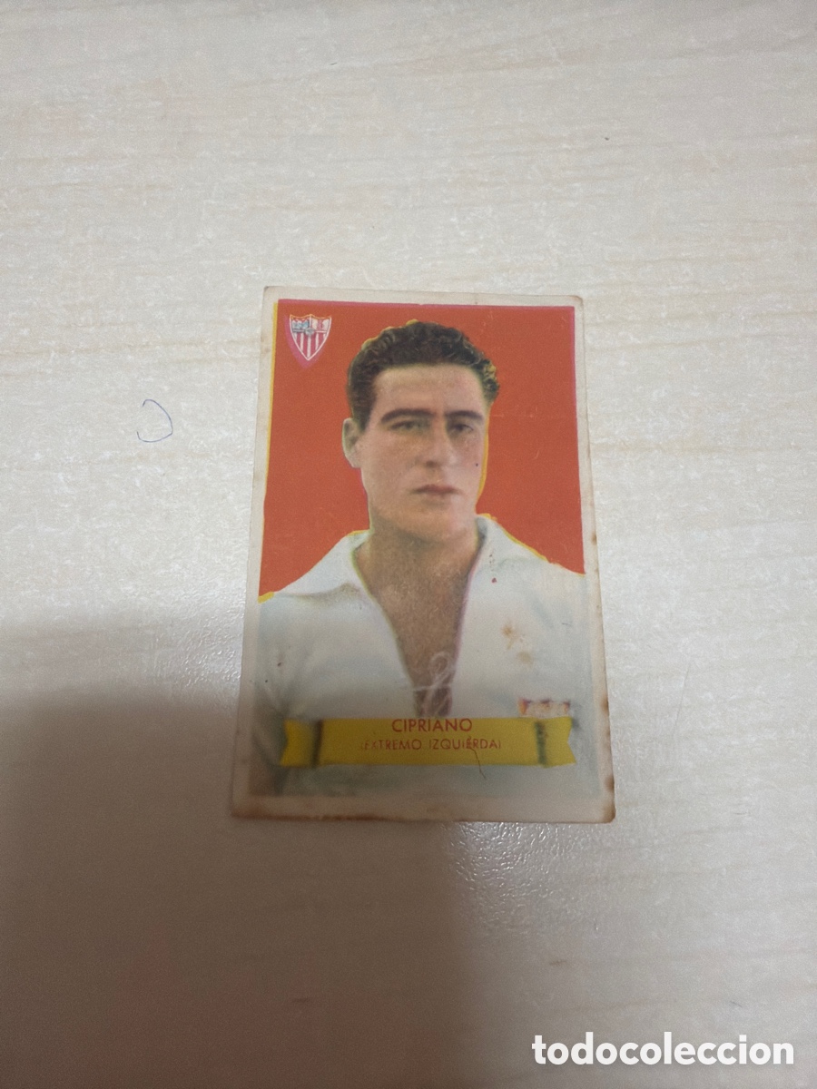 Coleccionismo cromos antiguos: F&uacute;tbol Bruguera 1949, Cipriano, Sevilla F. C.