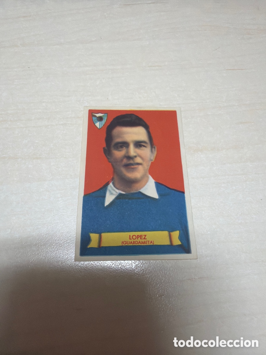 Coleccionismo cromos antiguos: F&uacute;tbol Bruguera 1949, Lopez, C. D. M&aacute;laga.