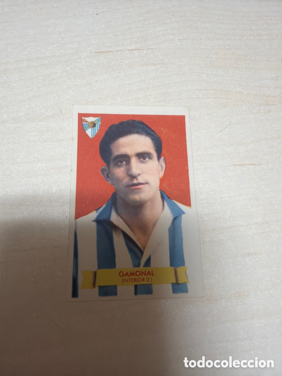 Coleccionismo cromos antiguos: F&uacute;tbol Bruguera 1949, Gamonal, C. D. M&aacute;laga.