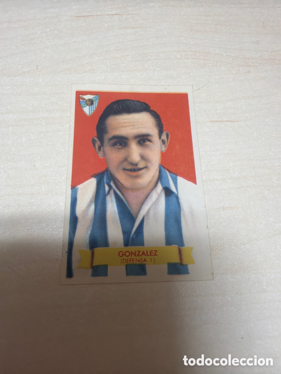 Coleccionismo cromos antiguos: F&uacute;tbol Bruguera 1949, Gonzalez, C. D. M&aacute;laga.