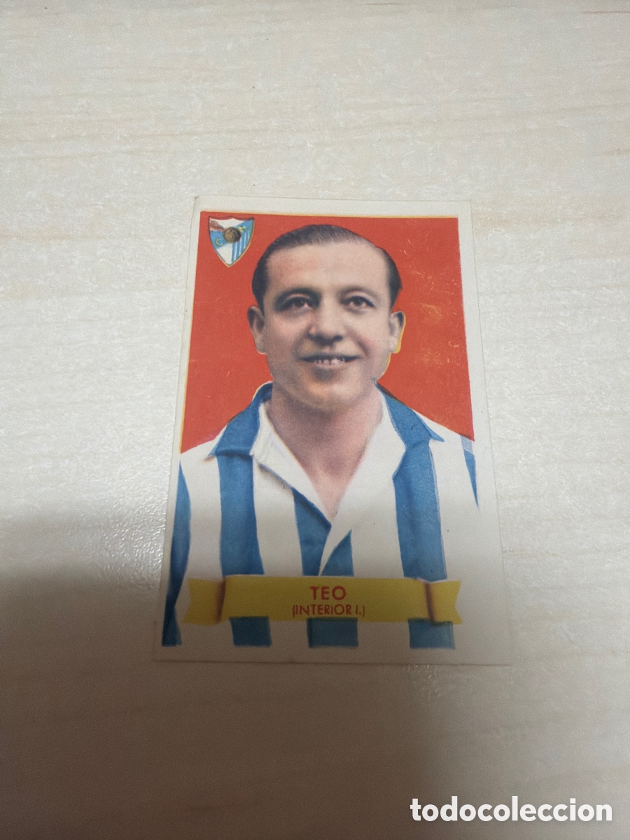 Coleccionismo cromos antiguos: F&uacute;tbol Bruguera 1949, Teo, C. D. M&aacute;laga.