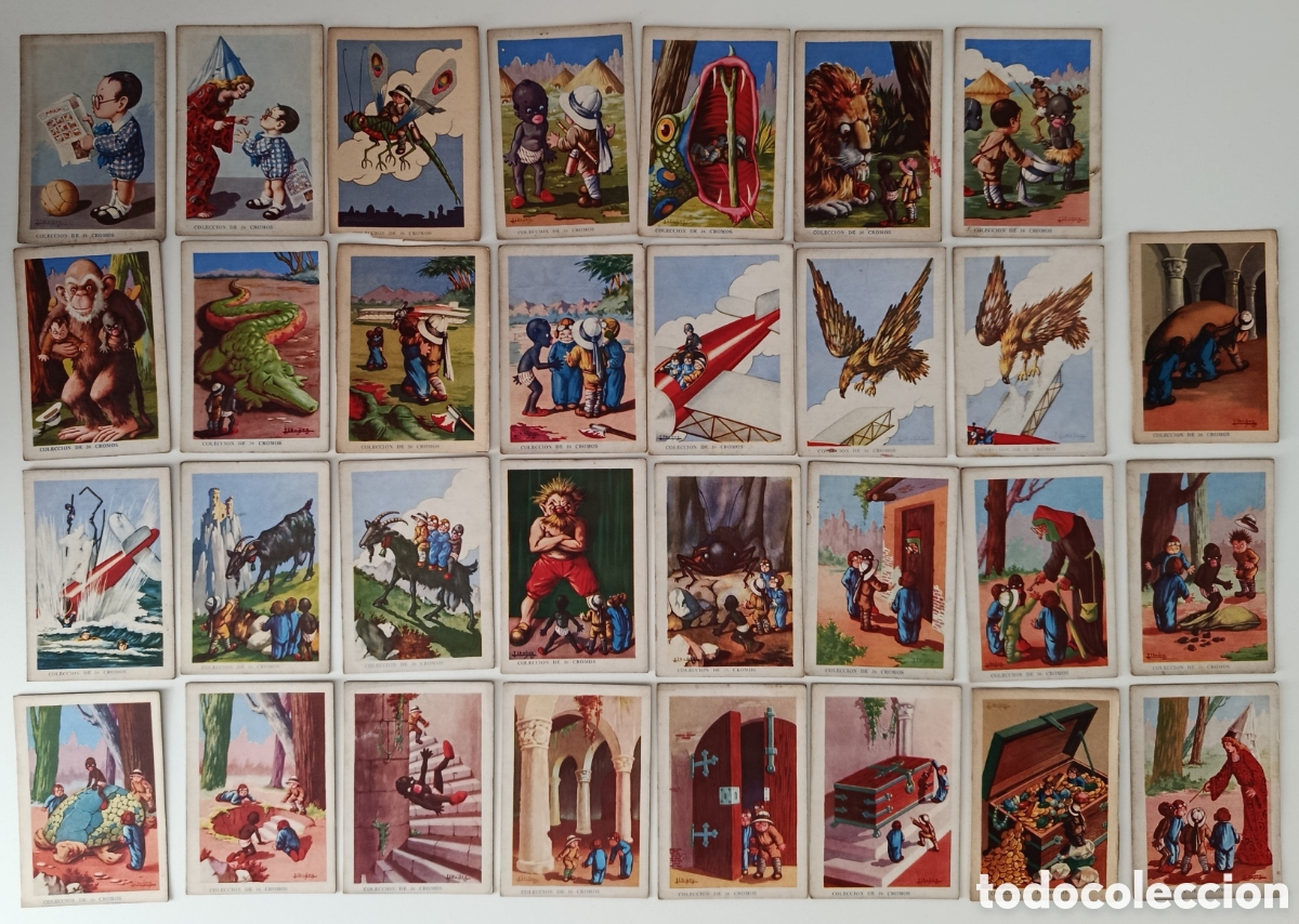 Coleccionismo cromos antiguos: COLECCI&Oacute;N AVENTURAS DE PAQUITO Y CARBONILLA 31 CROMOS DE 36 CHOCOLATES SEBASTI&Aacute;N PRAT BARCELONA