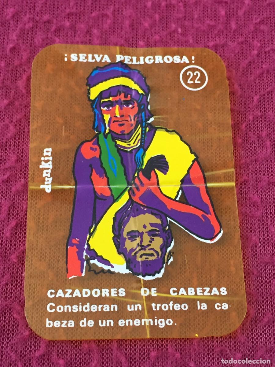 Coleccionismo cromos antiguos: CROMO SELVA PELIGROSA DUNKIN - NUMERO 22 CAZADORES DE CABEZAS