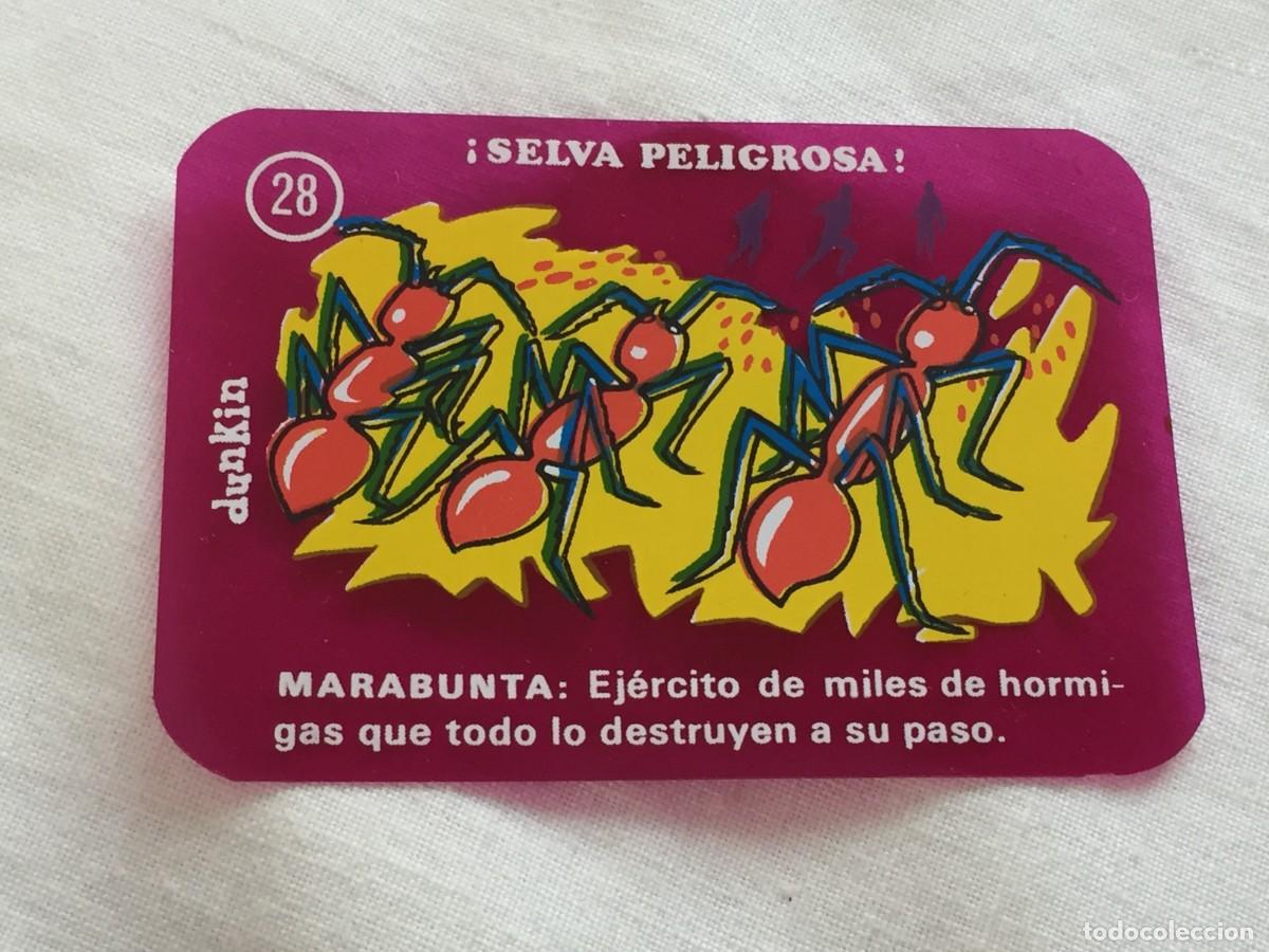 Coleccionismo cromos antiguos: Cromo Pl&aacute;stico DUNKIN &iexcl; Selva Peligrosa &iexcl; N&ordm; 28 MARABUNTA - A&ntilde;os 70