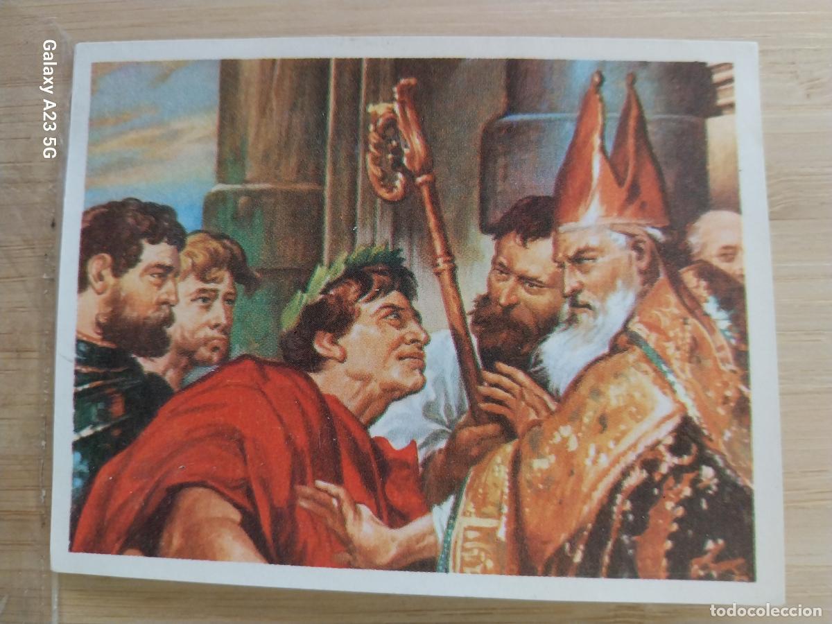 Coleccionismo cromos antiguos: VAN DYCK SAN AMBROSIO Y EMPERADOR TEODOSIO * ED MAGA ARTE A&Ntilde;O 1971 CROMO 183 *** SIN PEGAR NUNCA
