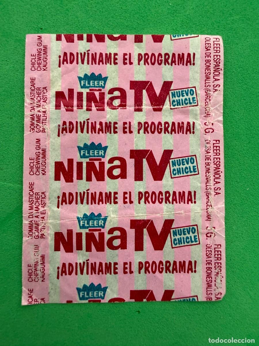 Coleccionismo cromos antiguos: Envoltorio chicle Fleer Ni&ntilde;a - Adiv&iacute;name el programa