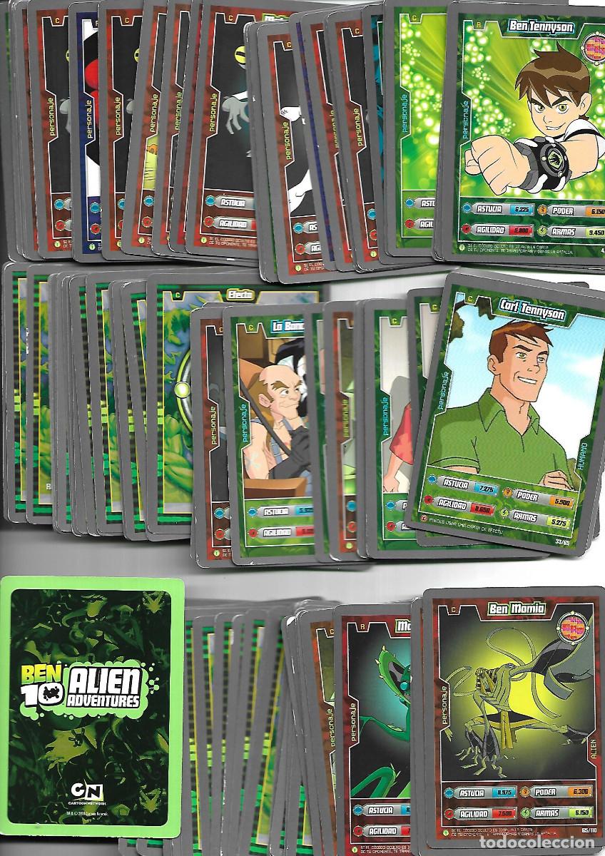 Coleccionismo cromos antiguos: lote de 95 fichas de BEN 10 ALIEN
