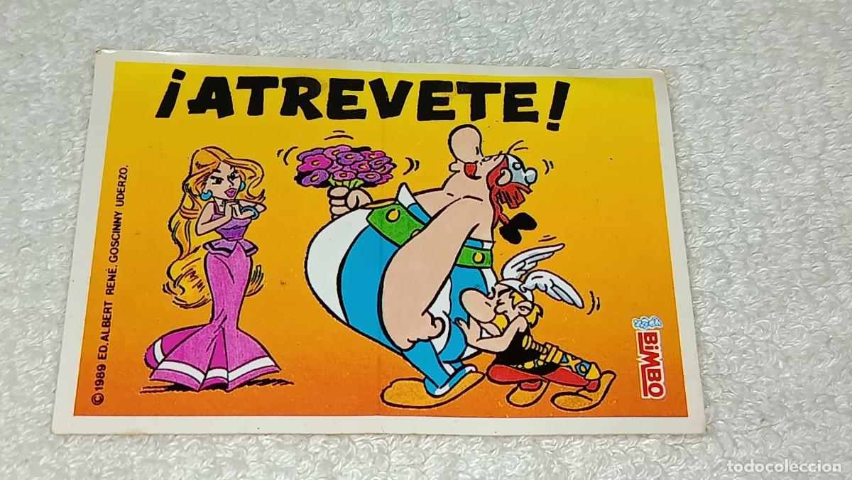 Coleccionismo cromos antiguos: BIMBO : ANTIGUO CROMO PASTEL ASTERIX Y OBELIX - ATREVETE - A&Ntilde;OS 80 SIN PEGAR