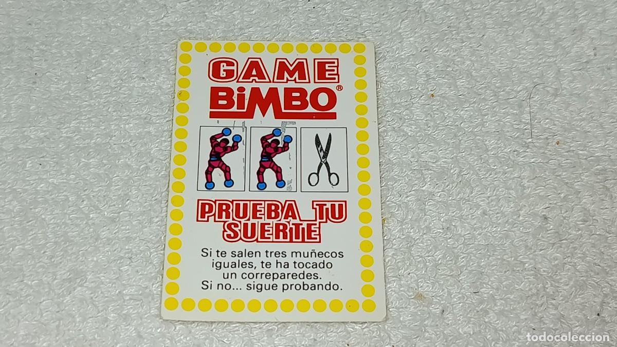 Coleccionismo cromos antiguos: BIMBO BIMBOCAO : ANTIGUO CROMO GAME BIMBO RASCA CORREPAREDES A&Ntilde;OS 90