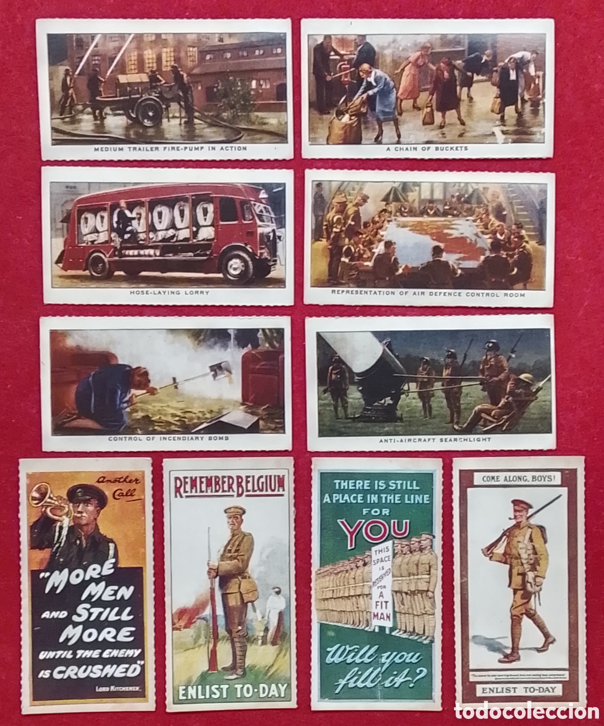 Coleccionismo cromos antiguos: Cromos de tabaco defensa civil brit&aacute;nica