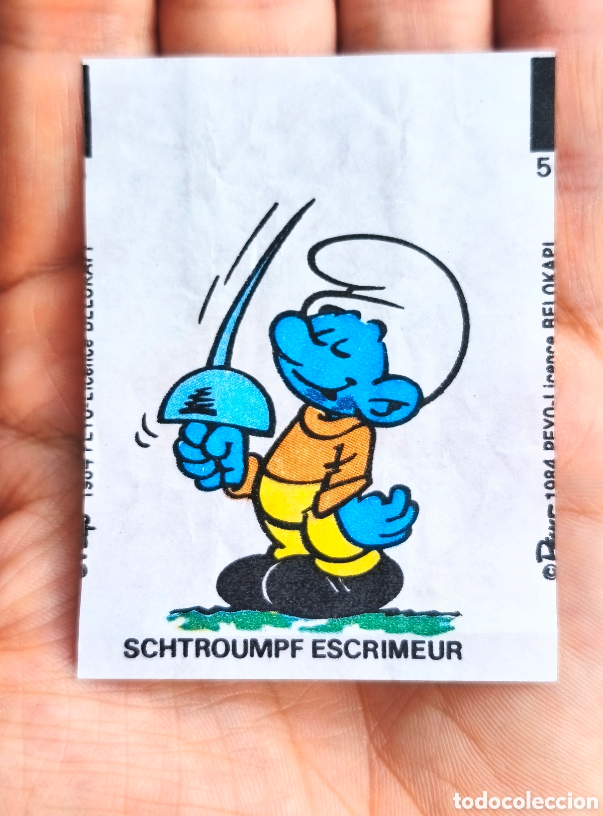 Coleccionismo cromos antiguos: LOS PITUFOS 1983 CROMO CHICLE THE SMURFS PEYO