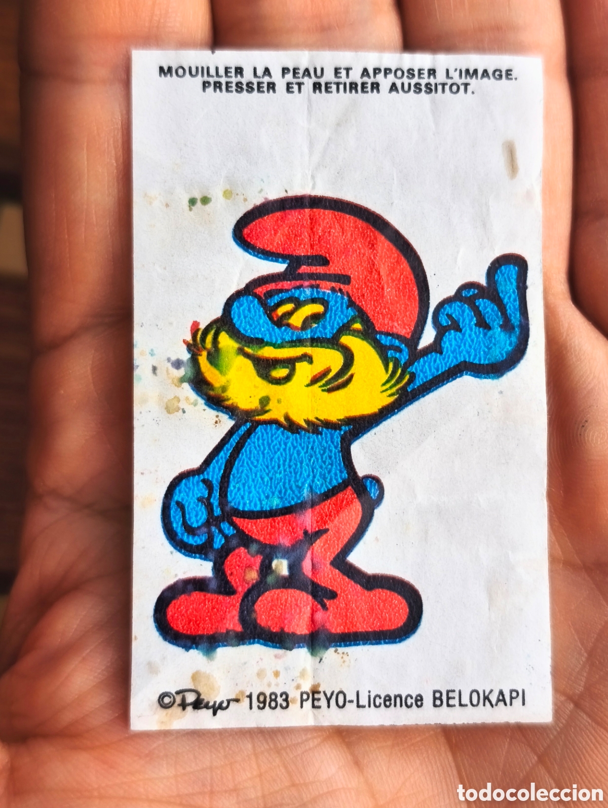 Coleccionismo cromos antiguos: LOS PITUFOS 1983 CROMO CHICLE THE SMURFS PEYO PAPA PITUFO