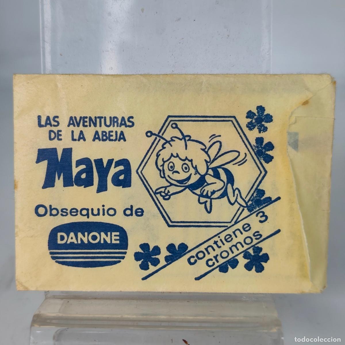 Coleccionismo cromos antiguos: LA ABEJA MAYA DANONE SOBRE VACIO SIN CROMOS A&Ntilde;OS 70 ORIGINAL PROMO YOGUR SERIE TVE
