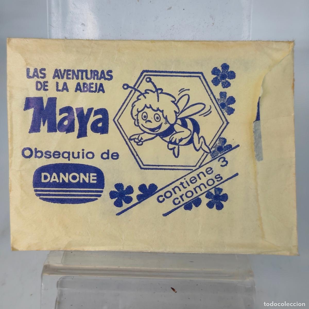 Coleccionismo cromos antiguos: LA ABEJA MAYA DANONE SOBRE VACIO SIN CROMOS A&Ntilde;OS 70 ORIGINAL PROMO YOGUR SERIE TVE