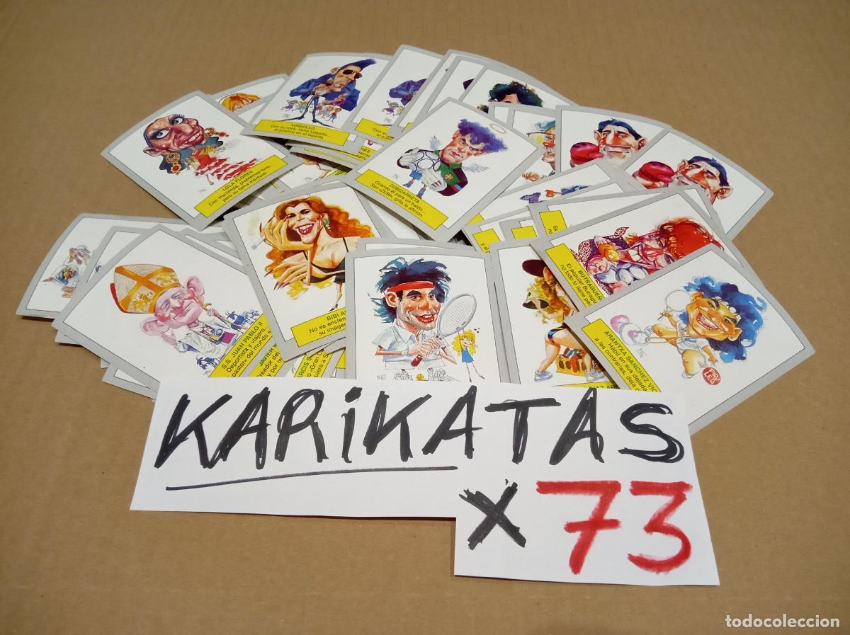 Coleccionismo cromos antiguos: CROMOS PEGATINAS STICKERS KARIKATAS CHISTORRETAS ZUBIZARRETA BUTRAGUE&Ntilde;O LOTE x73 PRECIO FIJO