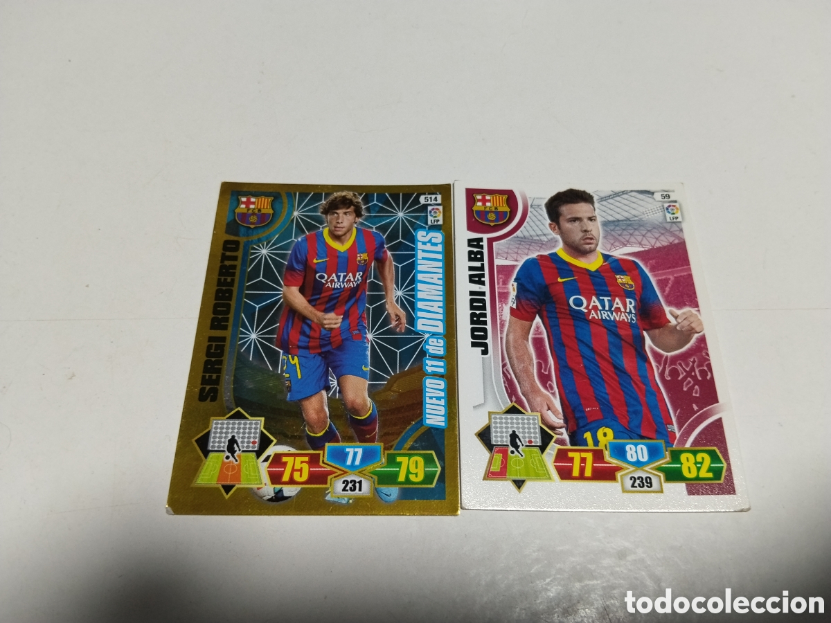 Coleccionismo cromos antiguos: 2 Cromos FCB Barcelona 2013-2014