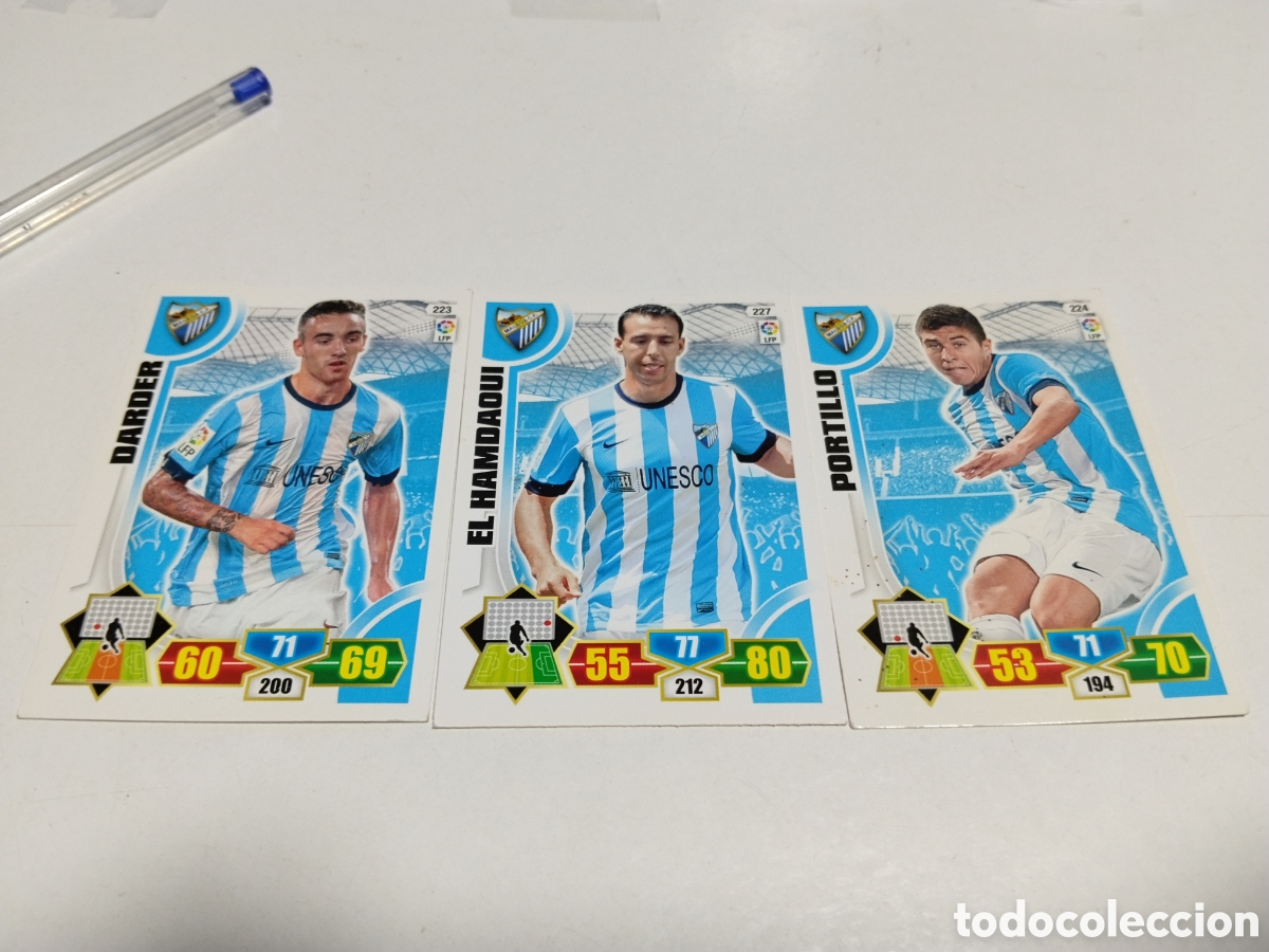 Coleccionismo cromos antiguos: 3 Cromos Malaga C.F. 2013-2014