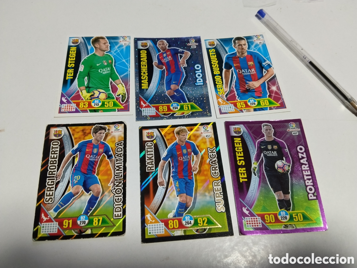 Coleccionismo cromos antiguos: 6 Cromos F.C Barcelona 2016-2017
