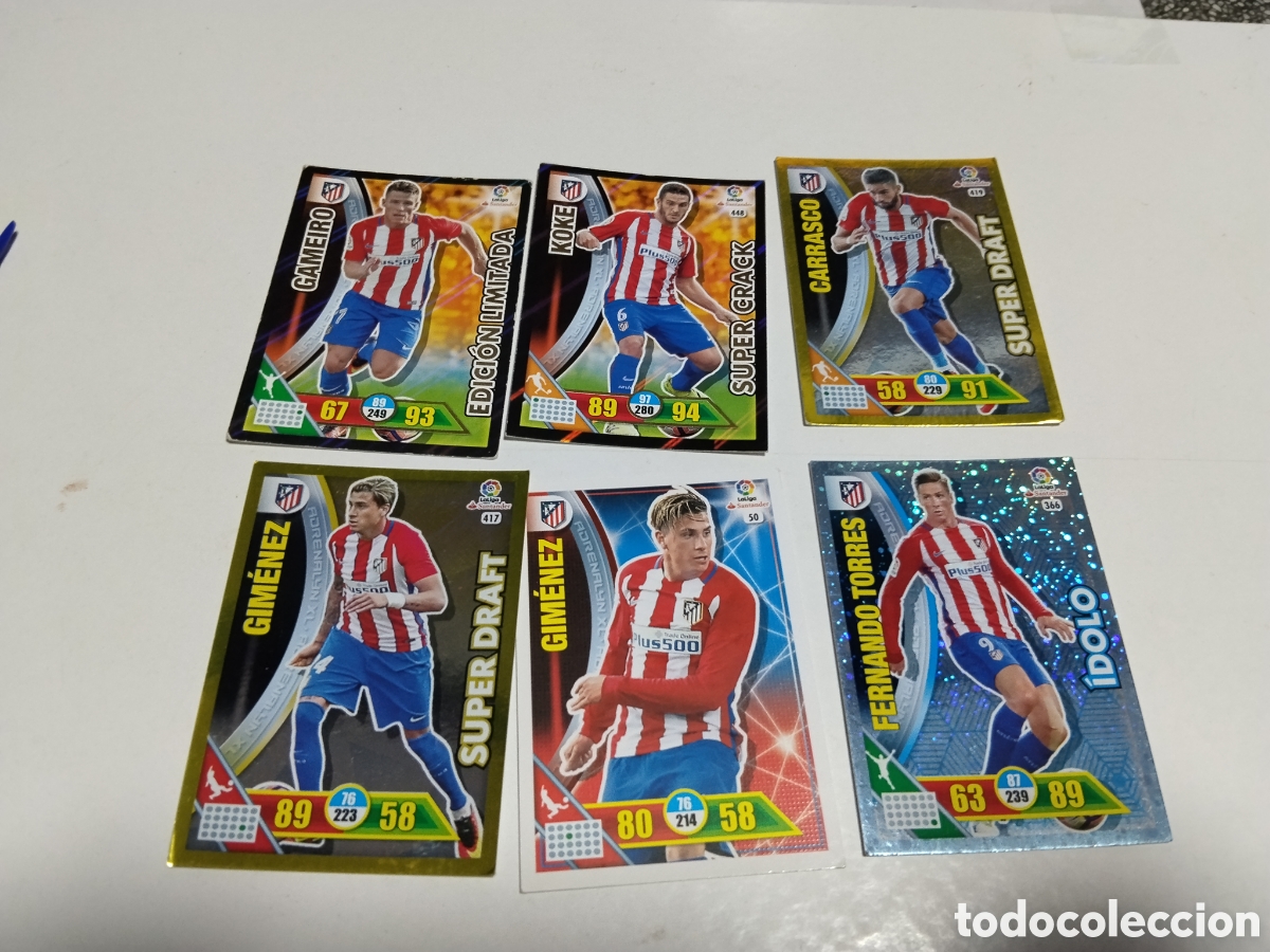 Coleccionismo cromos antiguos: 6 Cromos Atl&eacute;tico de Madrid 2016-2017