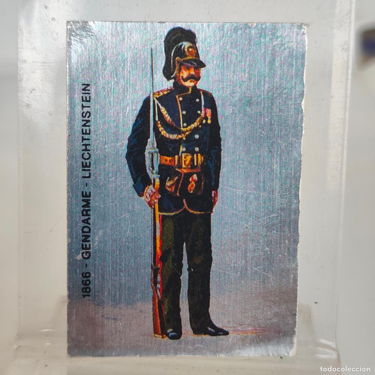 Coleccionismo cromos antiguos: CROMO n&deg; 186 MILITAR SOLDADOS DE EUROPA 1975. 186 GENDARME DE LIECHTENSTEIN A&Ntilde;O 1866