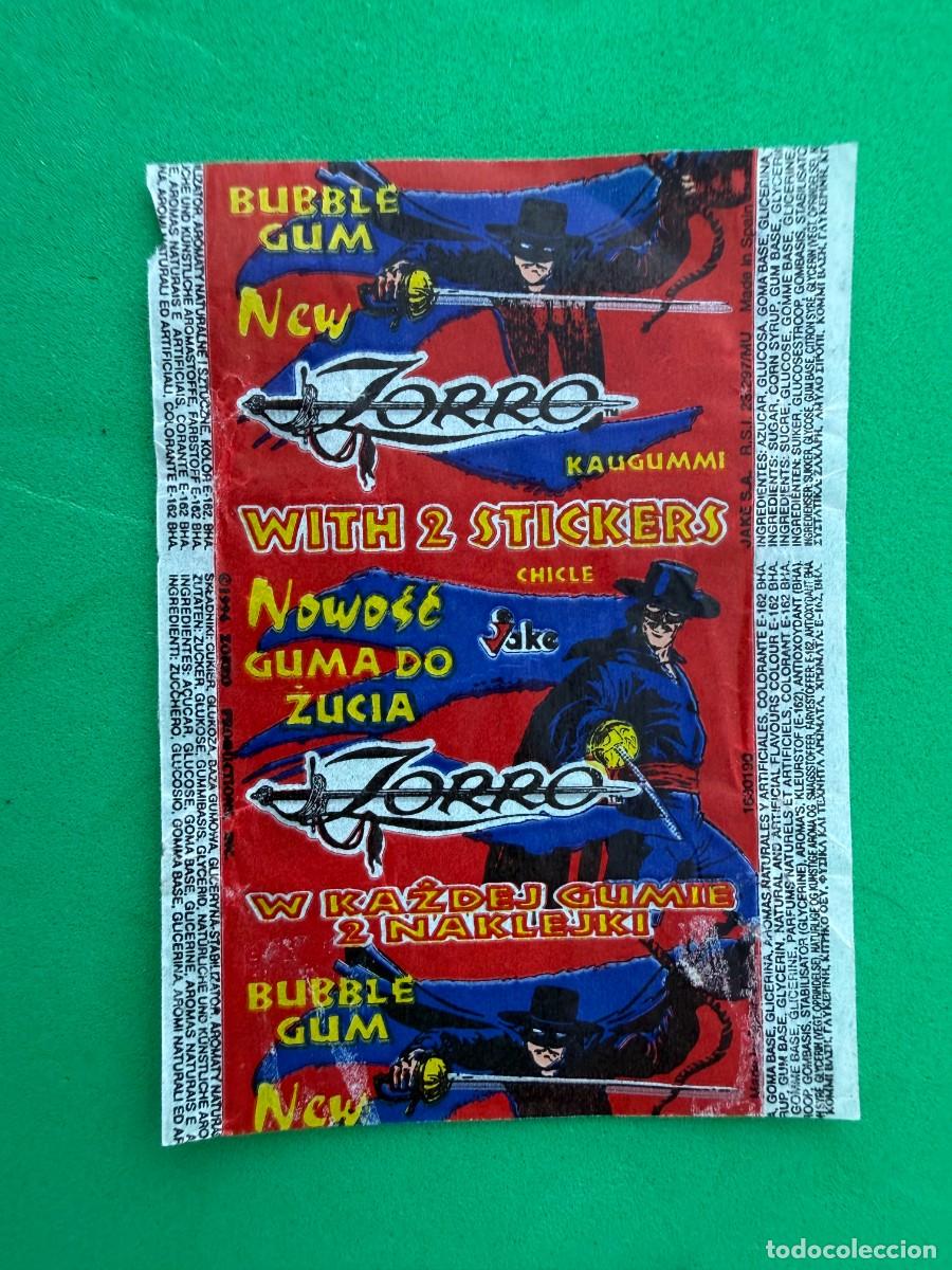 Coleccionismo cromos antiguos: Envoltorio chicle Espa&ntilde;a - El Zorro - Jake tipo Dunkin