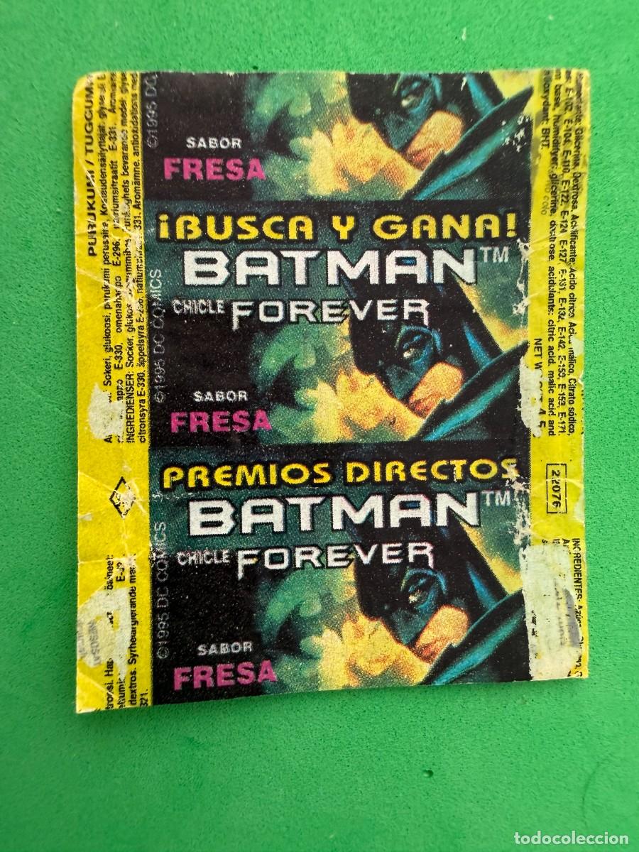 Coleccionismo cromos antiguos: Envoltorio chicle Vidal - Batman Forever - tipo Dunkin