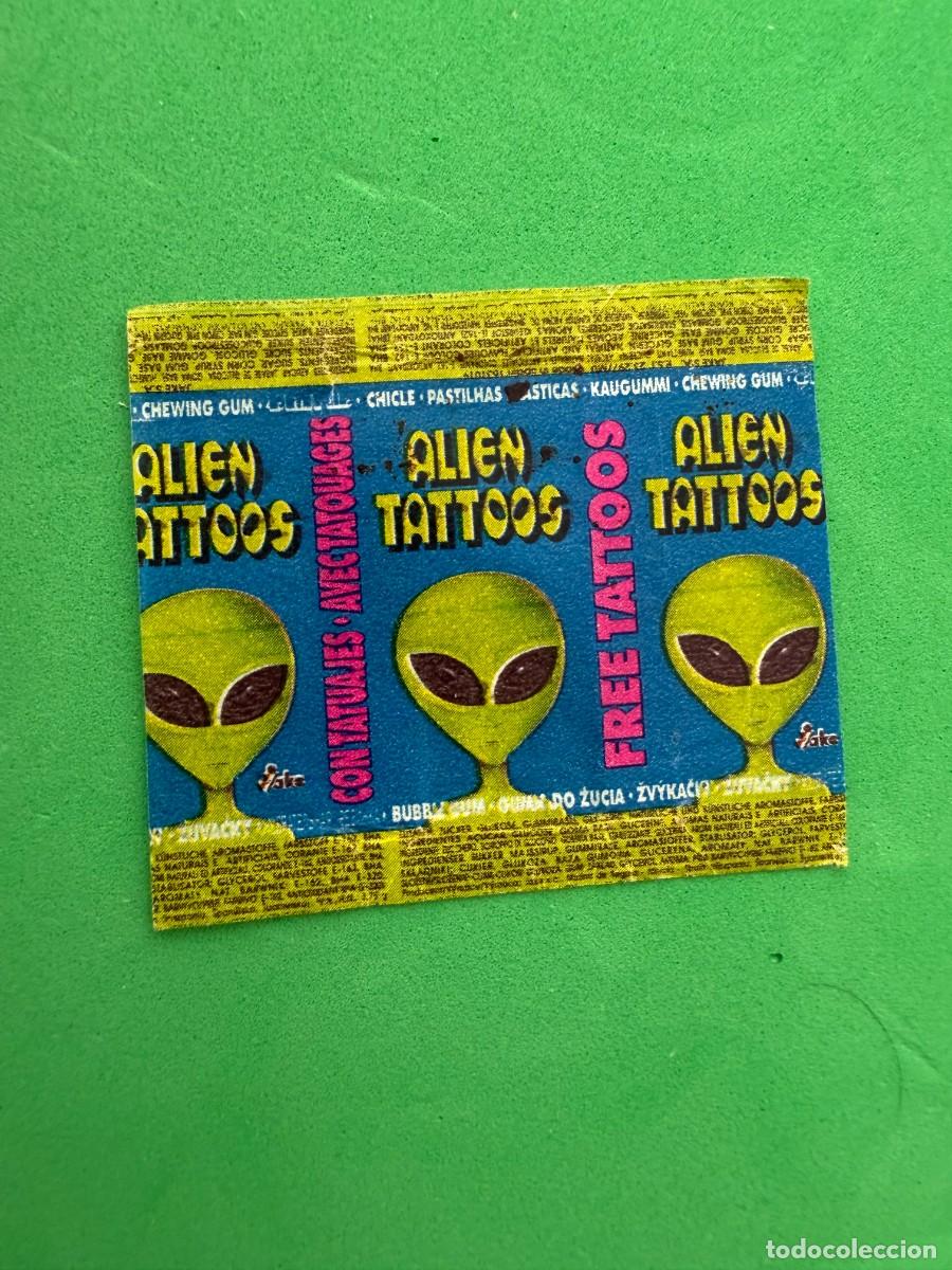 Coleccionismo cromos antiguos: Envoltorio chicle Alien Tattoos Con Tatuajes de Jake - Espa&ntilde;a