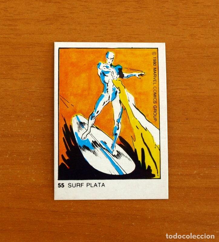 Coleccionismo cromos antiguos: Superh&eacute;roes - N&ordm; 55, Surf Plata - Marvel 1980 Comics Group - Chocolates Terrabusi - Nunca pegado