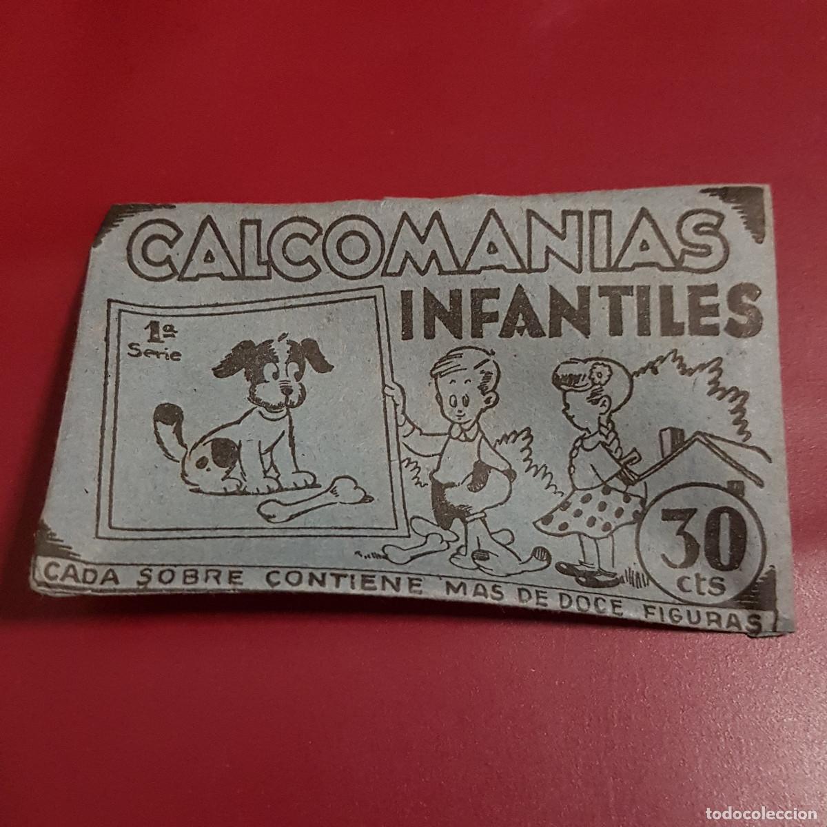 Coleccionismo cromos antiguos: CALCOMANIAS INFANTILES - UN SOBRE DE CROMOS SIN ABRIR